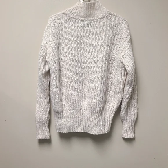 Anthropologie Pilcro Joyce Wool Blend Cable Knit Sweater in Cream Size S - Picture 6 of 7